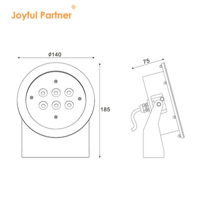 방수 잠수 램프 12V 24V RGBW 색상 변경 DMX512 제어 방식 DIA 140MM 30° 빔