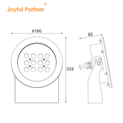 수중 스포트 램프 IP68 RGB DMX 512 DC24V 브래킷 장착 SS316L 엔지니어링 조명기구