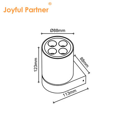 현대 외관 벽등 8W 3000K 온화 하얀 외관 조명 집 앞문