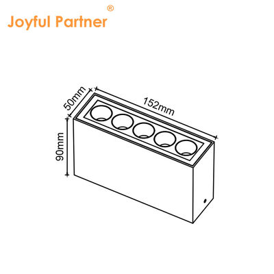 깊은 반등 천장 라인 라이트 IP65 방수 알루미늄 하우징 위 아래 벽 빛 표면 장식 벽 램프 장착