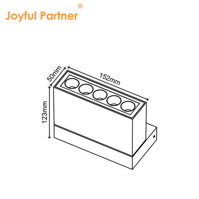 새로운 도착 LED 정사각형 표면 알루미늄 스포트라이트 10W 선형 빛 AC220-240V LED 방수 야외 천장 램프