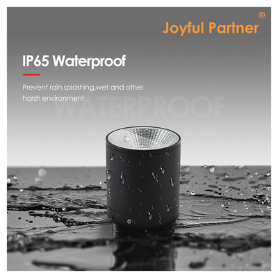 야외 벽에 장착 된 실린더 램프 검은 LED 아래로 세로 야외 정원 램프 Cree COB Led 15W 3500k