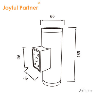 Sconce 야외 벽등 IP65 현대 매트 블랙 알루미늄 실린더 정원 창문 위 아래 빛