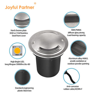 야외 LED 도보등 6W 측면 방출 LED 지하 조명 정원 마당