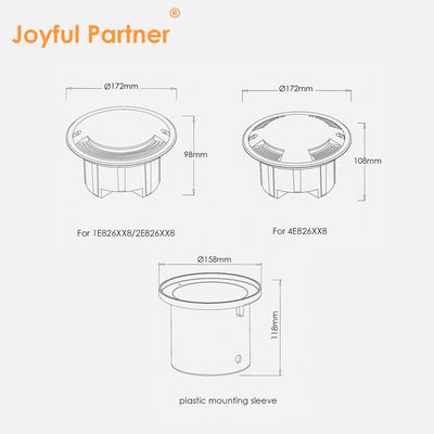 계단 데크 단계 인그라운드 라이트 1W IP67 야외 COB LED 12w 라이트와 함께 네 측면 방출