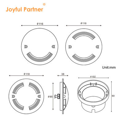 IP67 6W 12 24 볼트 틈새 갑판 지하 조명 OSR SMD LED 야외 경로