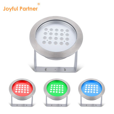 스테인레스 스틸 IP68 LED 수중 조명 40W 따뜻한 흰색 단일 색상 연못 조명 파티 수영장 홈 정원