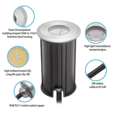 수영장 수중 조명 매립형 1W 2W DIA 42mm 수영장 연못 장식용