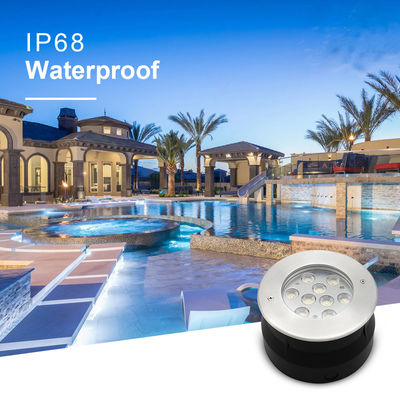 12V 24V LED 수중 조명 9W 18W RGB 풀 컬러 스테인리스 스틸 IP68 수영장 조명