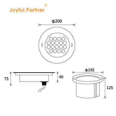 LED 수영장 수중 조명 RGBW IP68 SS316 DIA200mm 방수 CE Rohs IP68 멀티 컬러 DC24V