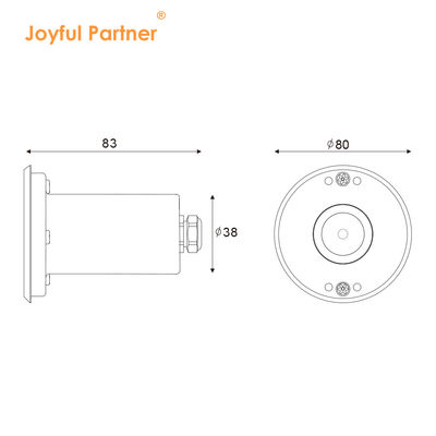 LED 미니 1W 12V DC 8° 좁은 빔 각 IP68 방수 뚫린 표시 표시기 야외 풍경 조명
