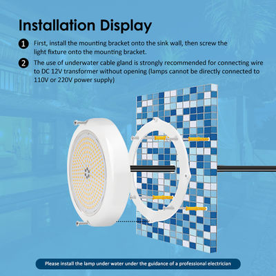 PAR56 LED 수영장 조명 RGB AC12V IP68 樹脂 가득 ABS 몸