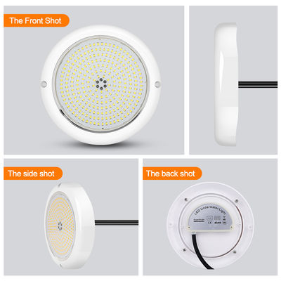 ABS 수영장 라이트 Par56 IP68 18W 24W 동기화 된 RGB SMD LED 색상 변경 콘크리트 수영장
