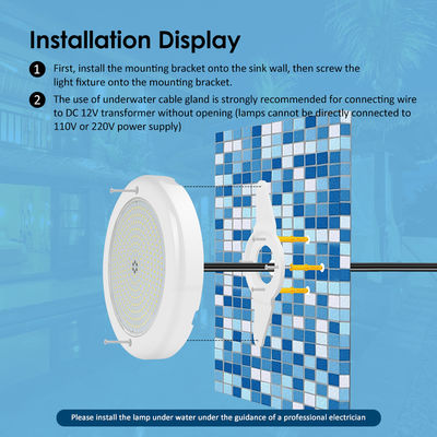 IP68 PAR56 PC 수영장 빛 RGB 원격 제어 LED 18W 24W AC 12v 입력