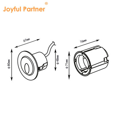 1W 알루미늄 주택 야외 벽 LED 조명 복도 LED 계단 계단 조명 IP65 방수