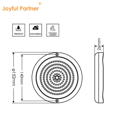 Par56 야외 수영장 樹脂 채운 SMD 2835 135PCS AC12V RGBW 10w 고품질 철강
