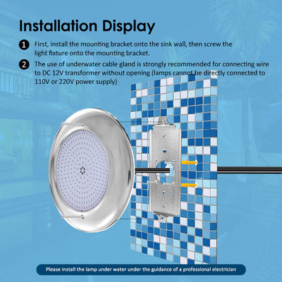 조이플 수영장 라이트 12v AC 업그레이드 SMD 칩 RGB 색상 IP68 콘크리트 수영장에 대한 모든 하나의 세트 디자인