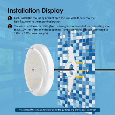 35W LED 수영장 콘크리트 수영장 조명 SPA 230*35mm ABS 재료 AC12V RGB RGBW
