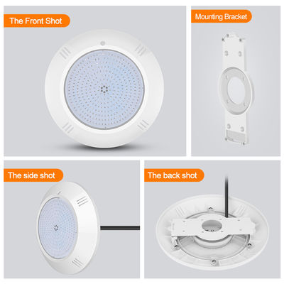 에포시 樹脂 채운 수중 수영장 라이트 벽에 장착 된 ABS 하우징 IP68 AC12V 18W Dia 260mm