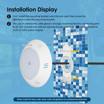 벽에 장착 된 LED 수영장 라이트 260 * 40mm AC12V 42w ABS 하우징과 함께 리모컨 현대 스타일