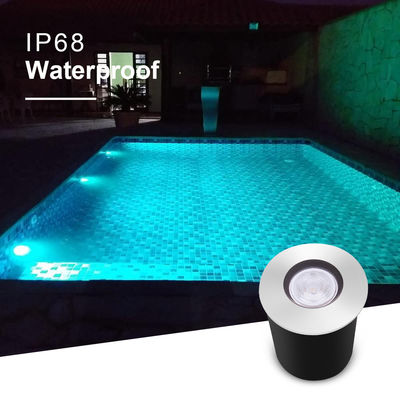 수영장 조명 DC12~24V 1W 2W 스테인리스 스틸 LED 단일 색상 ABS 블랙 박스