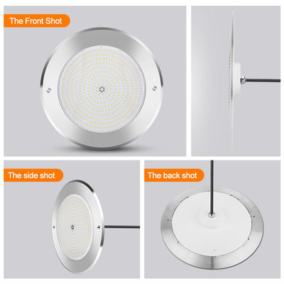 원격 제어 물 수영장 조명 스테인리스 스틸 316 표면 장착 42W 수영장 조명 AC12/24V RGB