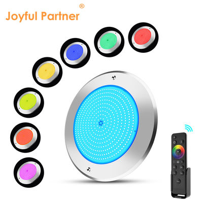 원격 제어 물 수영장 조명 스테인리스 스틸 316 표면 장착 42W 수영장 조명 AC12/24V RGB