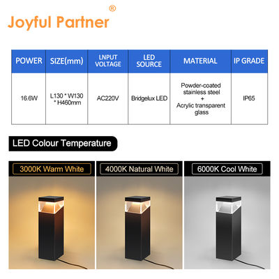  LED 사각형 옥외 잔디 조명 완료 드라이버 IP65 방수 16.6W, 2년 보증