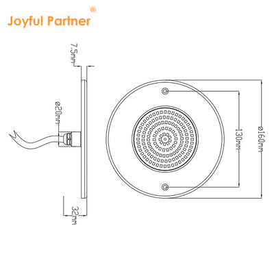 합금으로 가득 찬 수영장 조명 반사기 160mm DC12V 10W 완전 플라스틱 SMD2835 108pcs RGBW 색상 일정한 전압