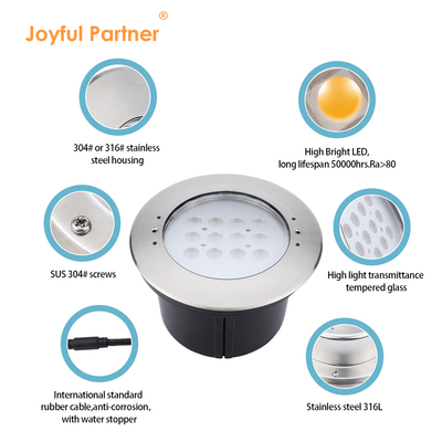 20W IP68 수영장 수중 조명 316 스테인리스 스틸 LED 지하 조명