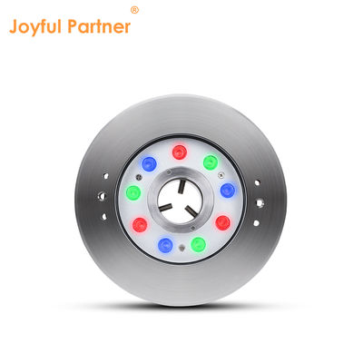 Led Water Jet Fountain Lights Outdoor IP68 Waterproof Stainless Steel Rgb Dmx Round Ring Underwater Pump for Fountains