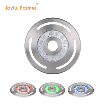 아웃도어 IP68 DMX RGB 24V 잠수용 9X3w LED 수중 분수 댄싱 라이트 스테인리스 스틸 316L 지름 285mm