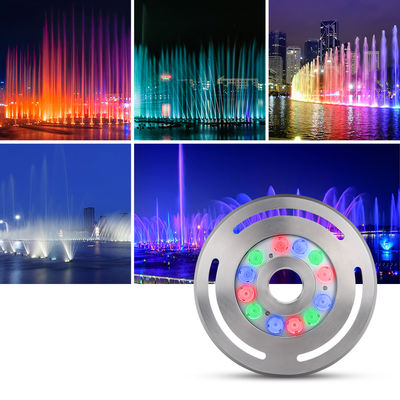 LED 분수등 디머블 LED RGB 강화유리 DC12V24V 12x3W RGB3in1 정원용