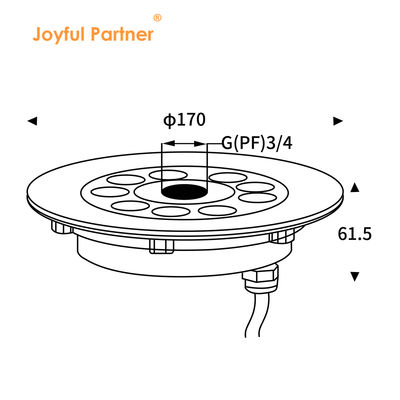 유쾌한 파트너 스테인리스 스틸 IP68 방수 DC24V 18W RGB DMX 수중 LED 분수 조명