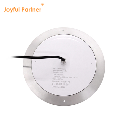 IP68 LED PAR56 수영장 조명 RGB 색상 변경 12VDC AC 35W DIA 280mm SMD2835 432개, 컬러 패키지 포함