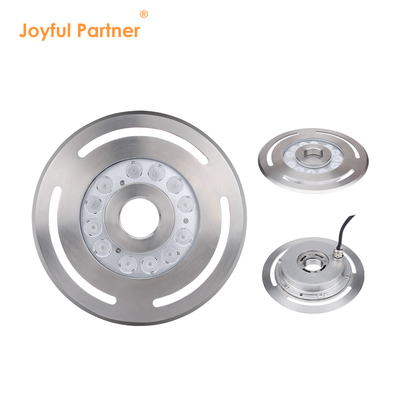 수중 LED 분수 조명 IP68 12W 24W 36W 온백색 청색 RGB 스테인리스 스틸 316L, 직경 285mm