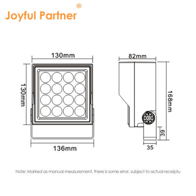 Adjustable IP65 Outdoor LED Garden Spot Light Die- Casting Aluminum Square 130*130mm Projection Flood Lights for Outdoor Use