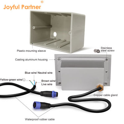 새 직사각형 3W SMD2835 LED 계단등 170*106mm AC100-240V 흰색 3000K