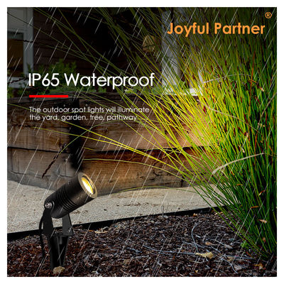 즐거운 파트너 LED 정원 스포트라이트 야외 6W COB DC12V / DC24V 3000K 따뜻한 흰색 도보 정원 경로