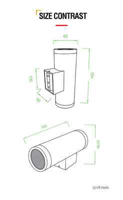 Cree COB 10W 벽 조명 모던 스타일 조명 알루미늄 하우징 LED 야외 벽 조명 기구