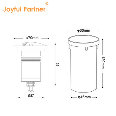 RGB LED 데크 라이트 정원 IP67 1W 2W 3W DC12V 24V 다이 업 알루미늄 재료 316 스테인리스 스틸 커버