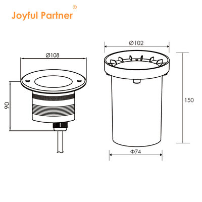 지하 COB 야외 LED 정원 조명 3W 6W 9W 지하 산책로 조명