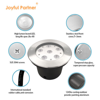 24VDC 야외 내장 라이트 방수 6W 12W DIA160MM 스테인리스 스틸 시체 프로젝트