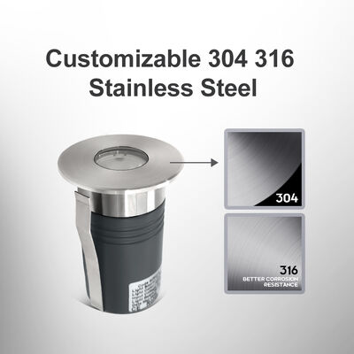 LED 인그라운드 업라이트 1W 2W DIA55MM 알루미늄 하우징 CRI85 6000K 낮 빛