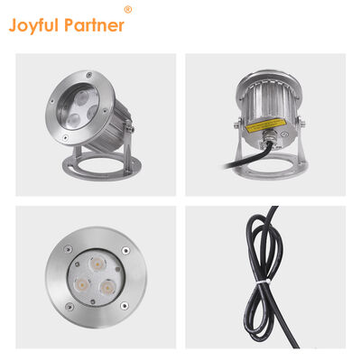 수중 LED 조명 3x3W RGB 3in1 스테인리스 스틸 316SS IP68 12V-24V 경관용 저전압 스포트라이트