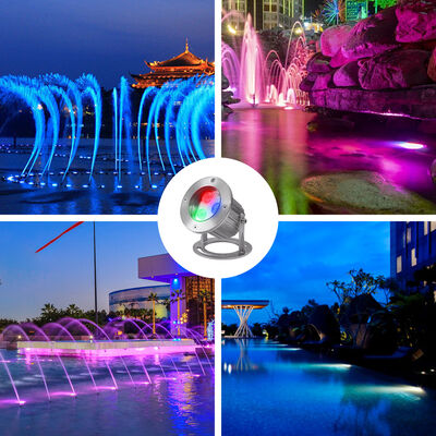 수중 LED 조명 3x3W RGB 3in1 스테인리스 스틸 316SS IP68 12V-24V 경관용 저전압 스포트라이트