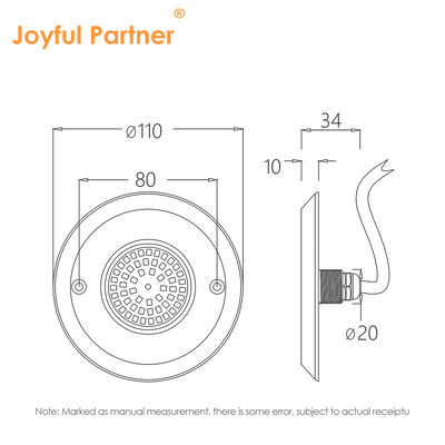 IP68 수중 PAR 56 풀 라이트 6W SMD2835 치수 110*34MM 울트라 슬림 10MM