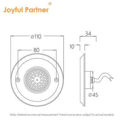 LED 수영장 조명 DC12V 42W 10MM 두께 통합 SMD 2835 RGB 색상 변경 樹脂 스테인레스 스틸 재료로 채워