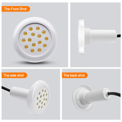 수영장 연못 램프 RGB IP68 방수 완전 접착 12V 25W 누수 방지 기술 PC 소재