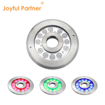 LED 수중 분수 조명 따뜻한 흰색12 볼트 12W SS 316 물질 2미터 케이블 길이